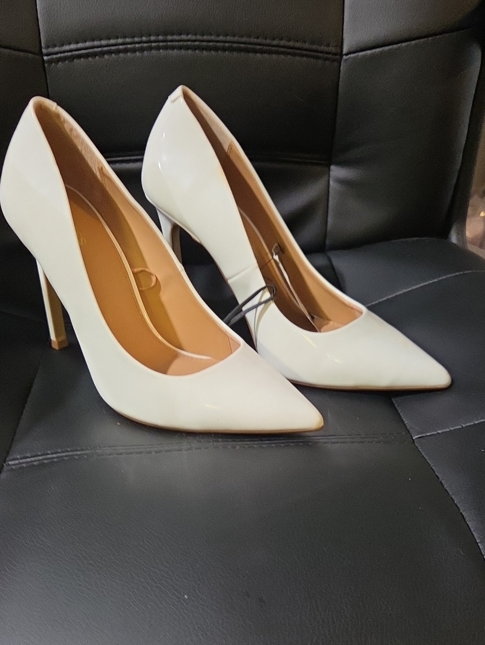 Express White Pointed Toe Stiletto Heels